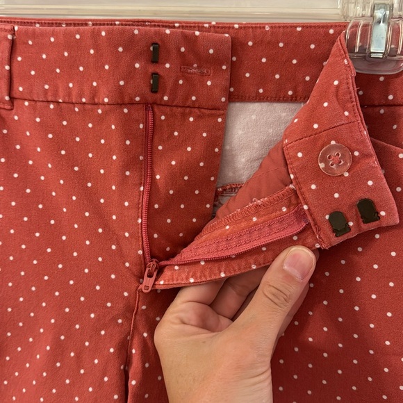 Old Navy Pixie High rise Ankle Pant Size 10 Pink with White Polka Dots - Picture 2 of 5